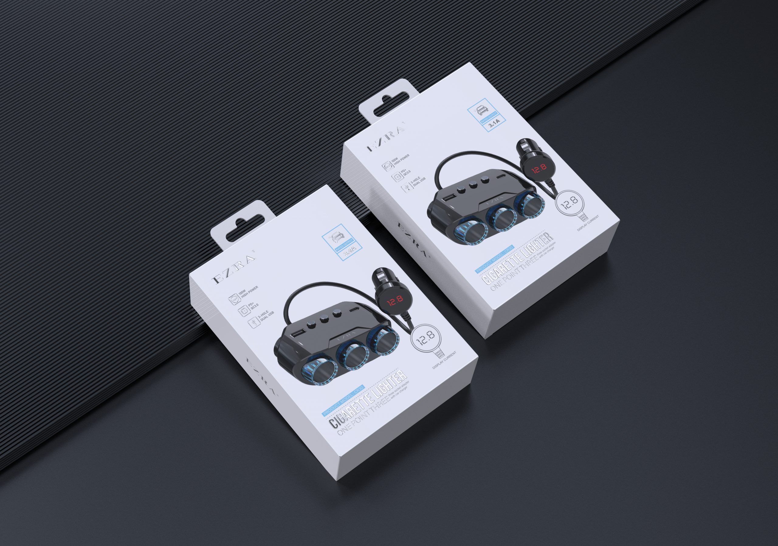Ezra 3.1A 3-Hole Dual USB Charger