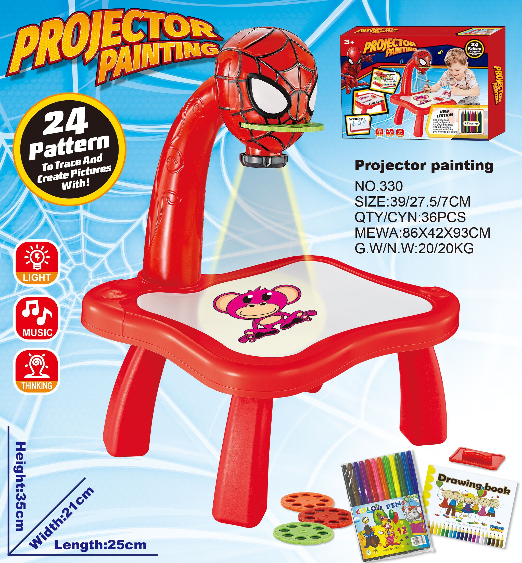 Spider-Man Projection Drawing Tablet