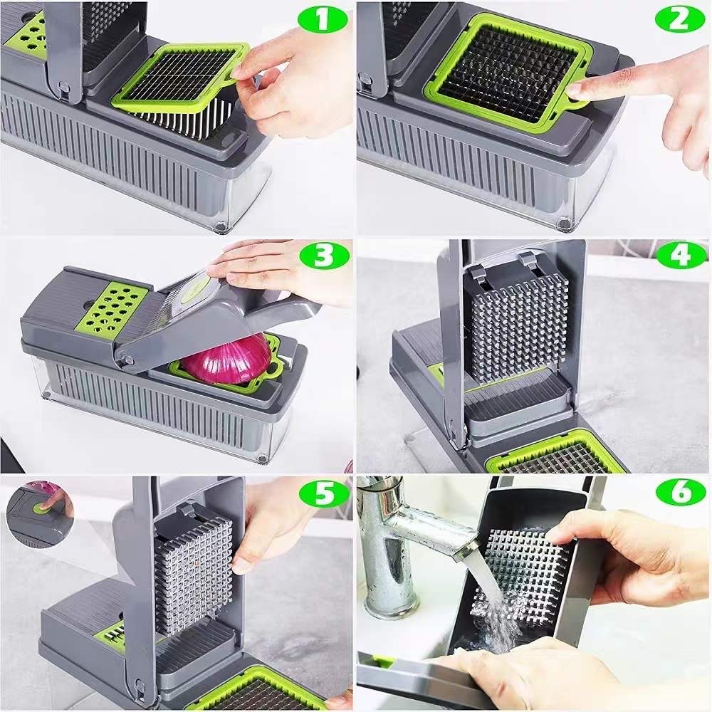 14 PCS Vegetable Slicer - Image 4