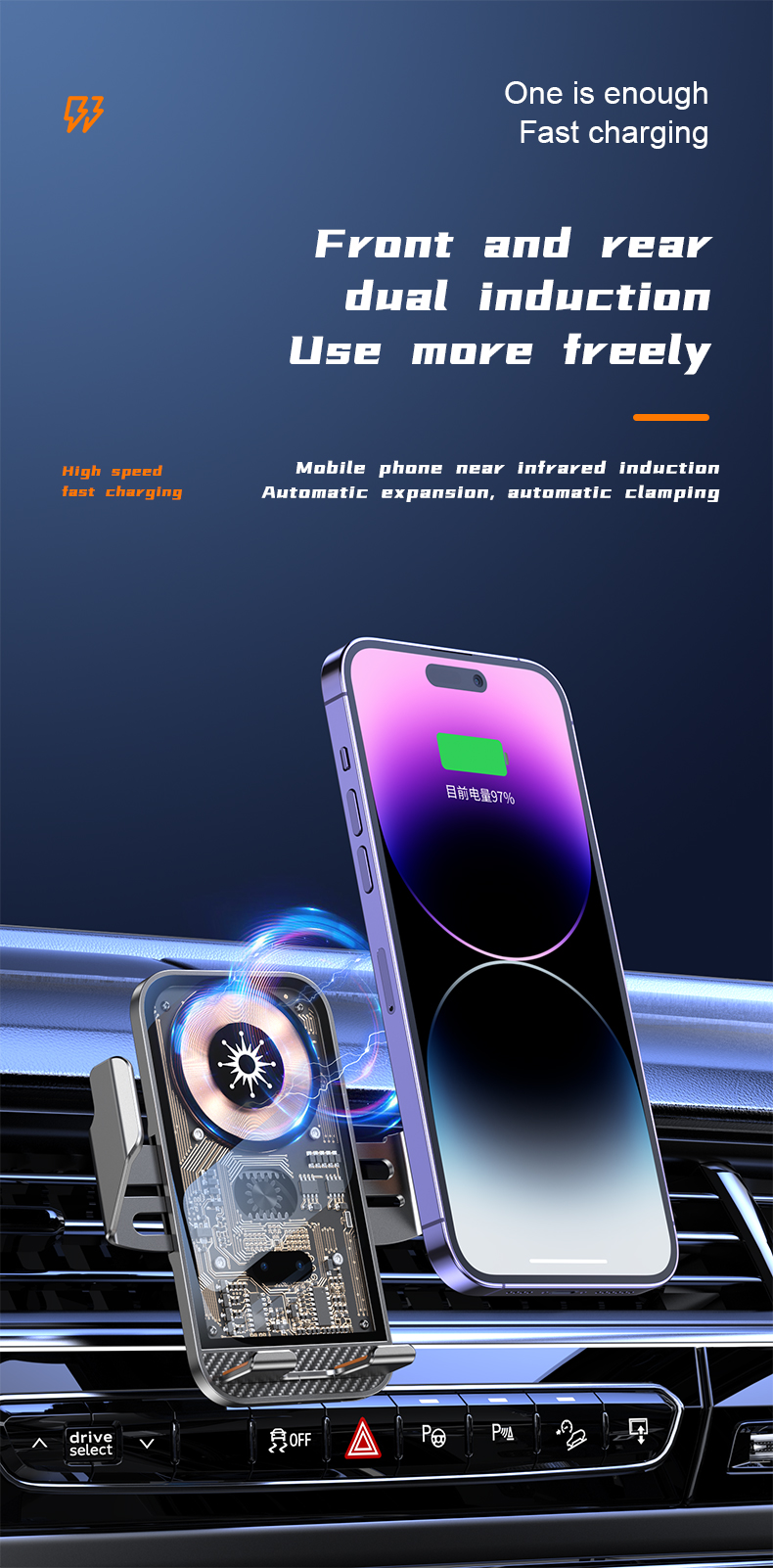 Phone holder+15W wireless charging-HL87 - Image 16