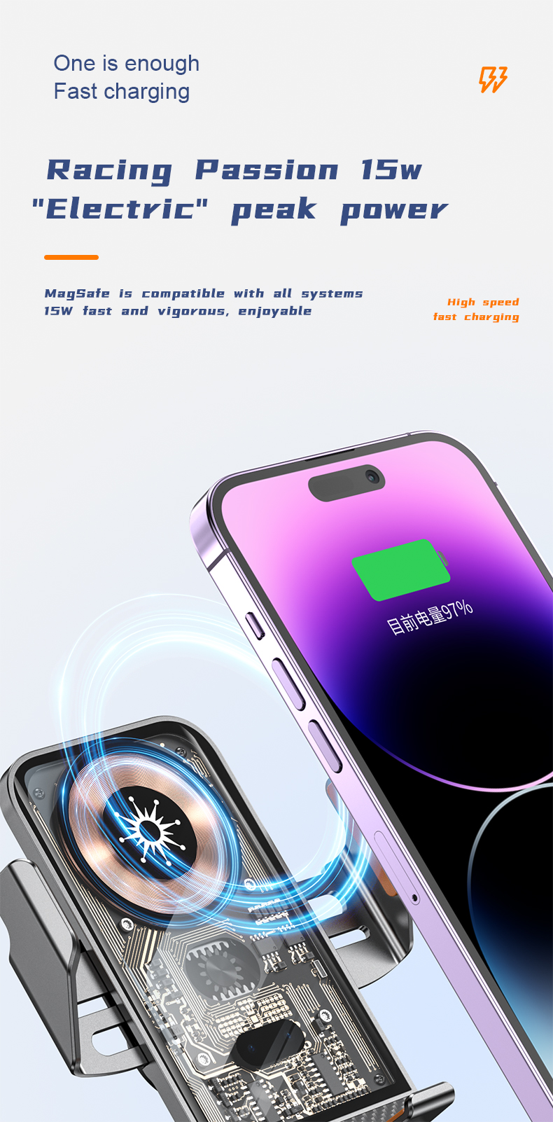 Phone holder+15W wireless charging-HL87 - Image 10