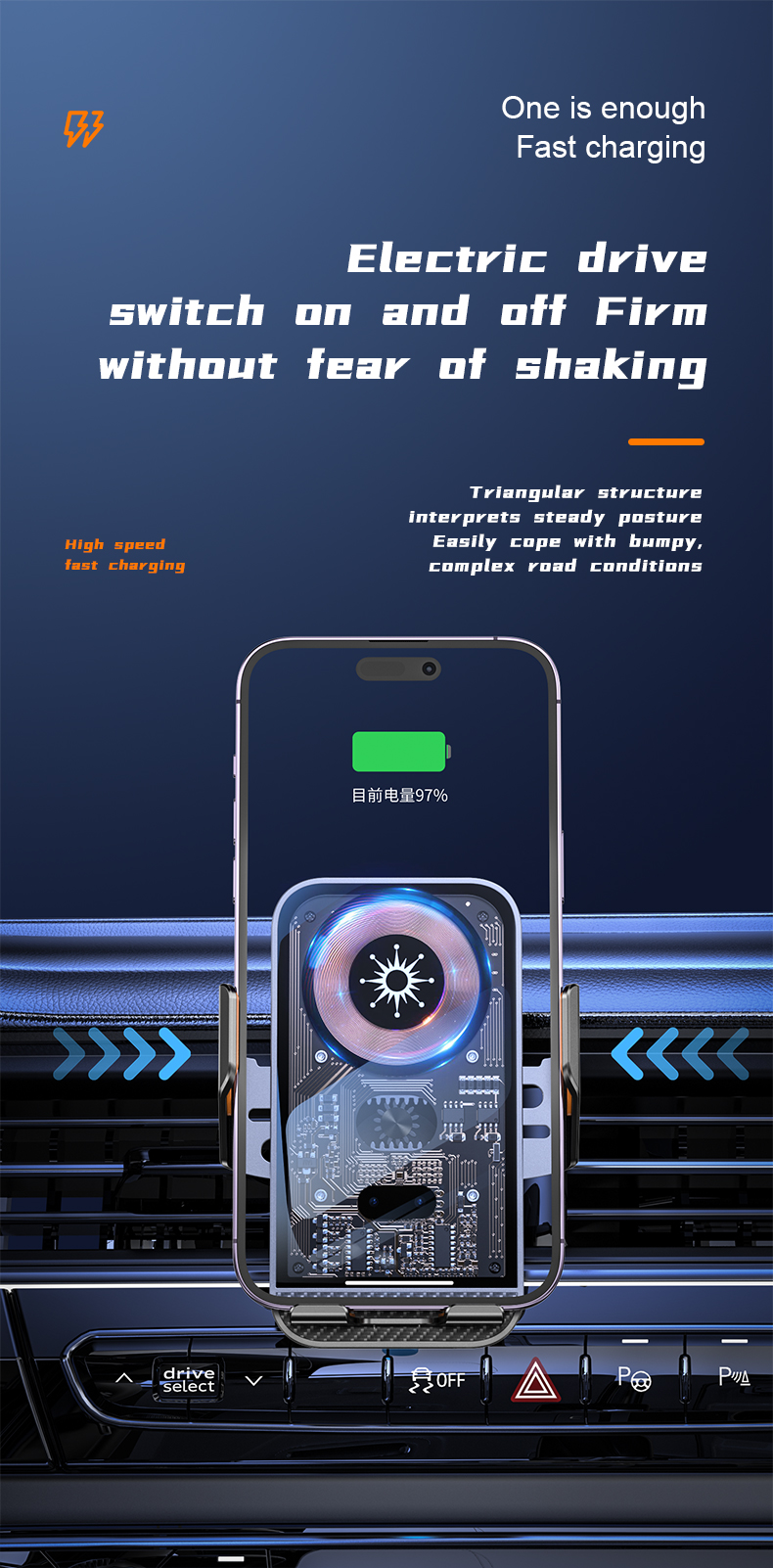 Phone holder+15W wireless charging-HL87 - Image 9